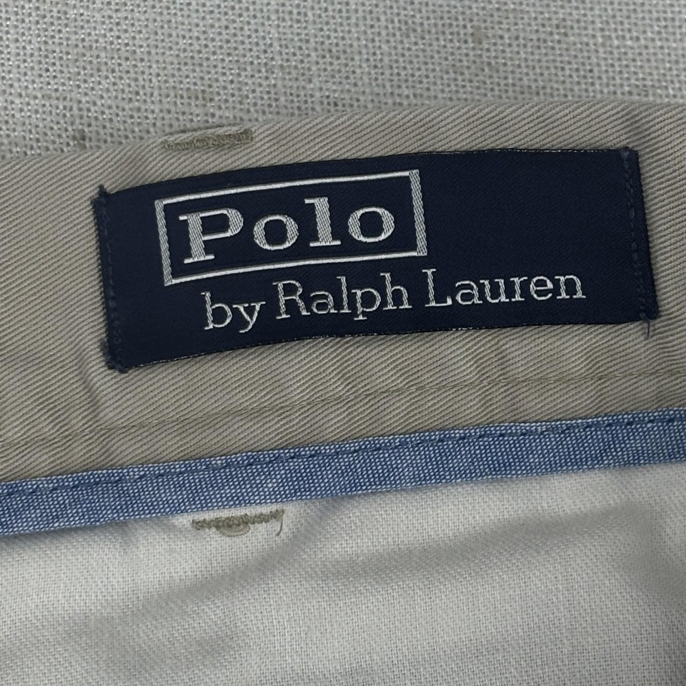 Polo Ralph Lauren Shorts Mens Classic Fit 38 Khaki Flat‎ Front Chino Casual - Picture 4 of 10